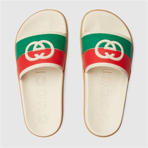 salmon gucci slide